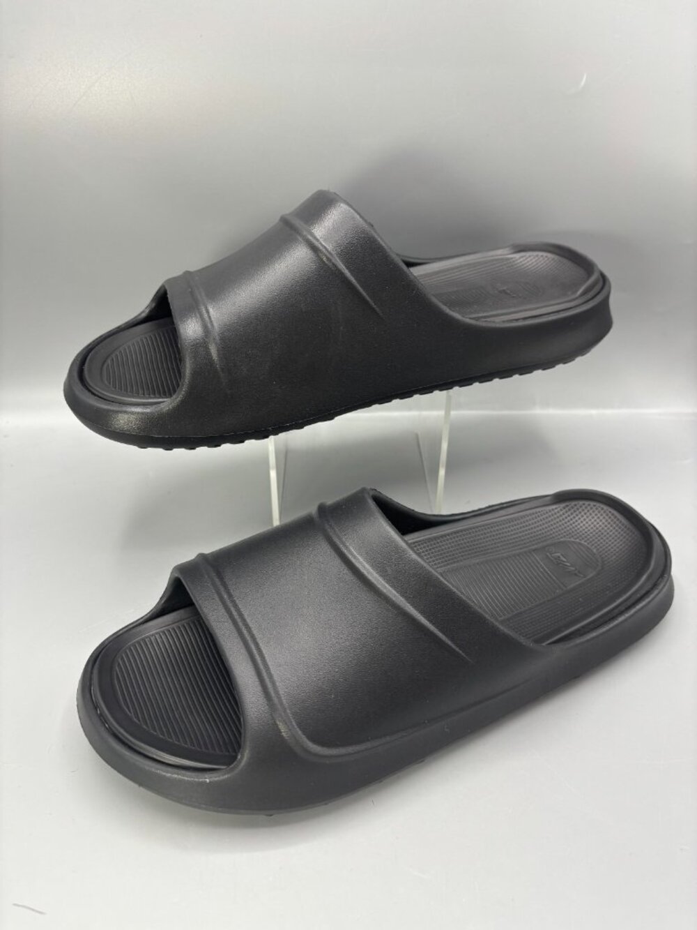 Avia Cushion Comfort Slide Sandals Mens 9 Black Slip On Open Toe MNAV25HA002L